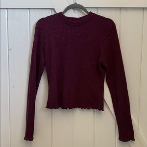 Long sleeve purple tee